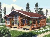 Проект деревянного дома из бревна Холостяк