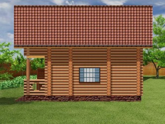 Проект деревянного дома Бюджет вид сбоку