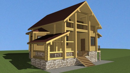 Уютный проект деревянного дома план 2