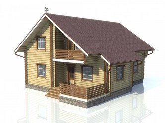 Проект деревянного дома Идеал вид 2