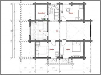 Проект деревянного дома Комфорт план 2 этажа