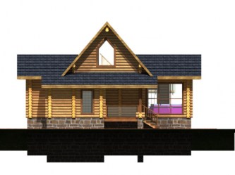 Проект деревянного дома Люкс вид 1