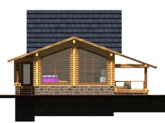 Проект деревянного дома Люкс вид 2
