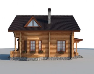 Проект деревянного дома Милан вид 3