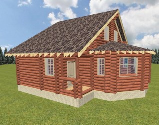 Проект деревянного дома в свободной планировке