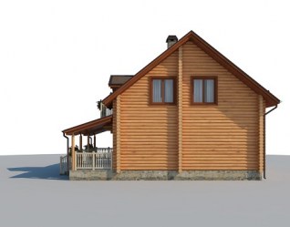 Проект деревянного дома Ведаль вид 3