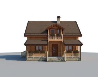 Проект деревянного дома Ведаль вид 4