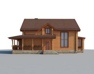 Проект деревянного дома Видный вид 1