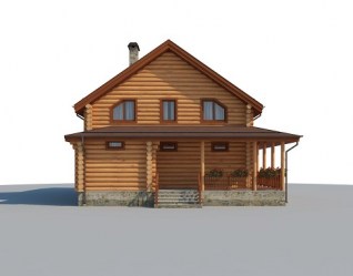 Проект деревянного дома Видный вид 2