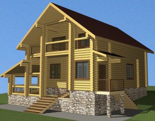 Уютный проект деревянного дома