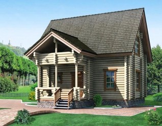 Проект деревянного дома Уют-2 фасад